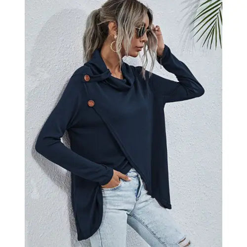 Becker's Amsterdam™ - Innsbruck Dames Sweater Met Zijwaartse Knoopsluiting