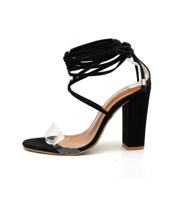 Becker's Amsterdam ™ - Milan high heels with straps, sequins and transparent design