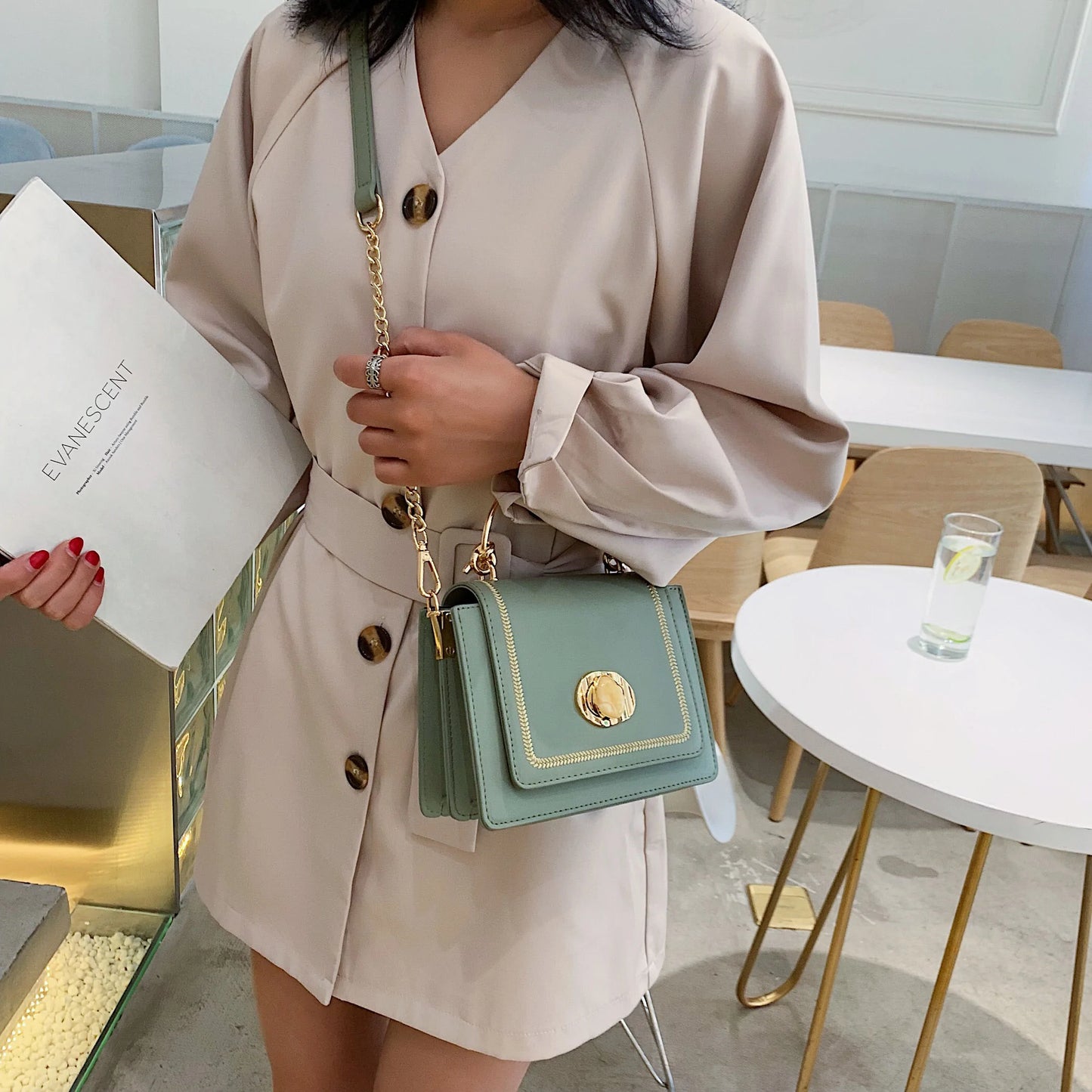 Becker's Amsterdam™ Stijvolle Groene Mini Crossbody Handtas Dames - Forest Green