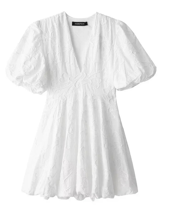 Beckers Amsterdam ™ - Capri White Flanish Summer Kleid