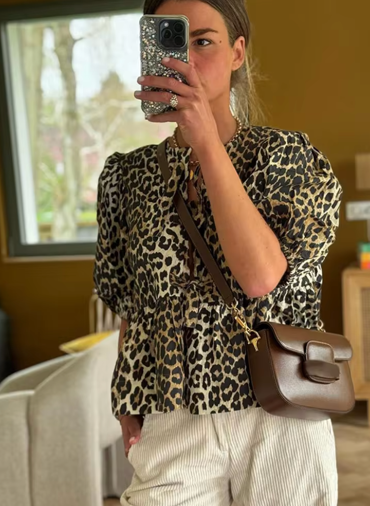 Marisol Stripe Puff Blouse - striped blouse with puffed sleeves & loose fit | Becker’s Amsterdam