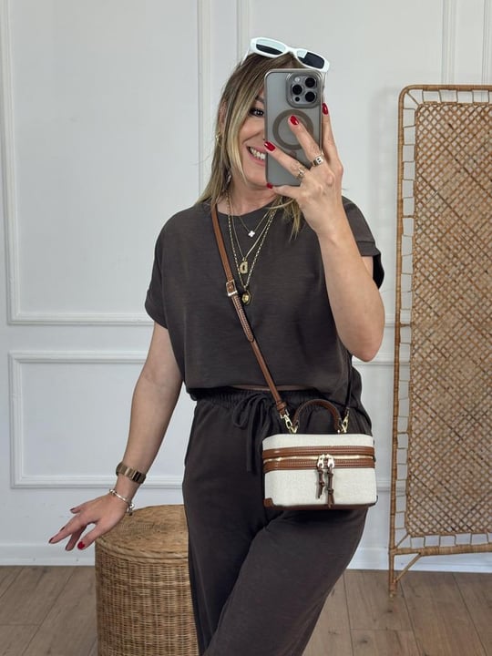 Snygg Crossbody Handväska Dam - Snygg Khaki