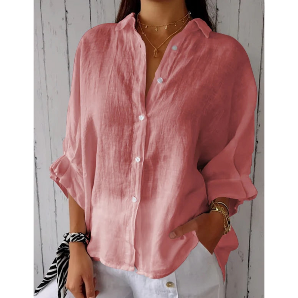 Becker's Amsterdam™ - Lichtgewicht en Elegante Dames Blouse met Lange Mouwen | Comfortabel & Stijlvol Zomers Dames Overhemd