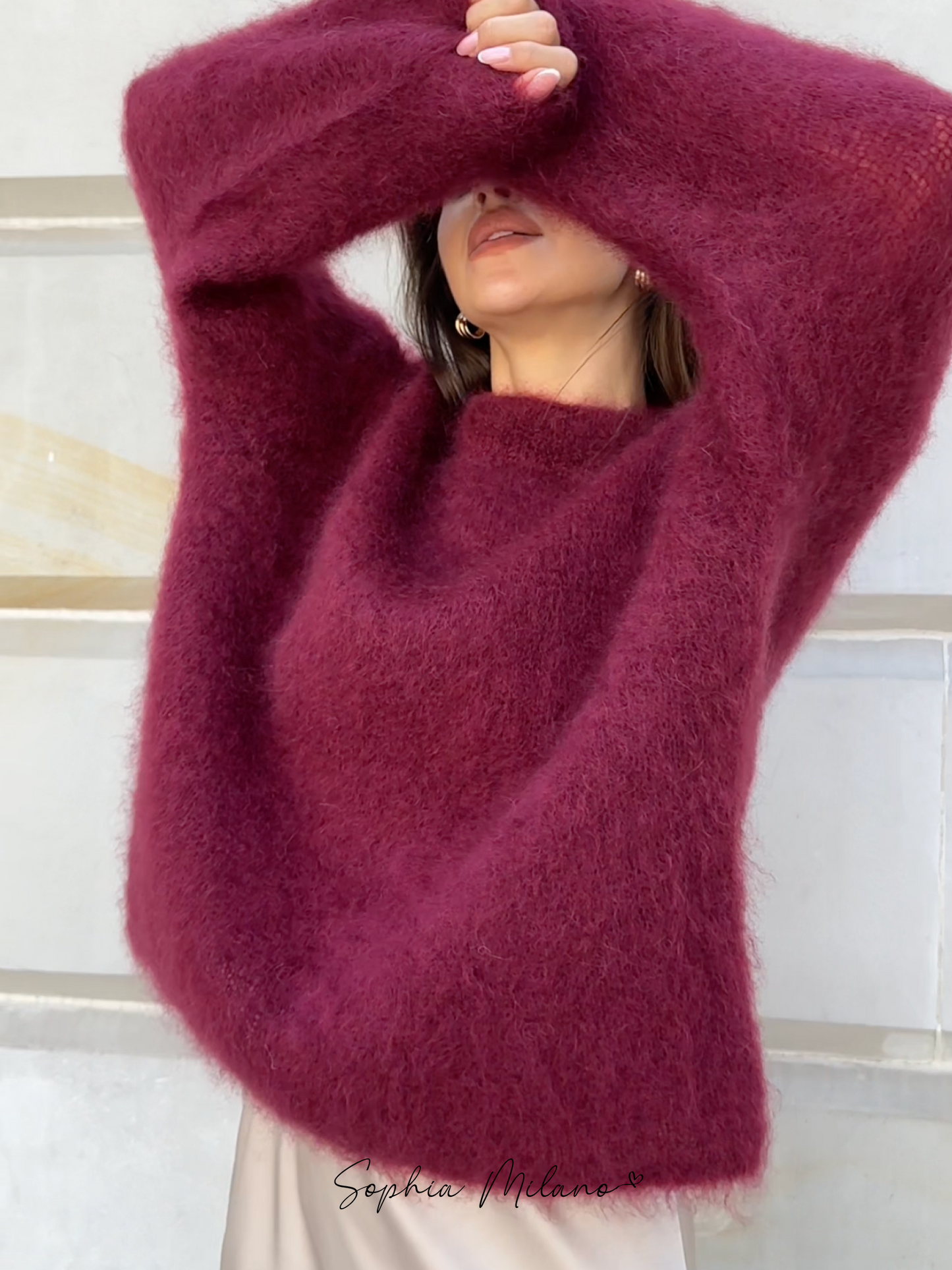 Blush Knit Cloud™ – Women's Oversized Knitted Sweater | Cozy Knitwear Becker's Amsterdam