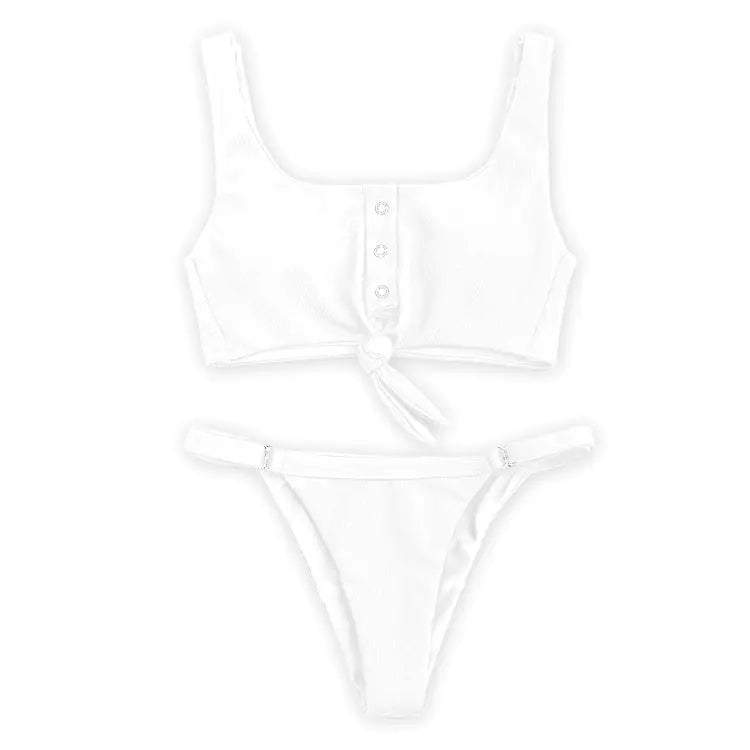 Bikini Impostato con pulsanti Trendy High-Waist & Top with Button Details | Becker Amsterdam