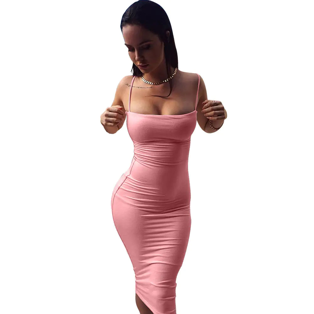 Venetie Strap Dress-Milk Silk Bandage & Strappy Night-out Dress | Becker’s Amsterdam