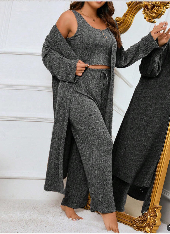 Becker's Amsterdam™ – Utrecht Dreiteiliges warmes Heimanzug-Set in Grau