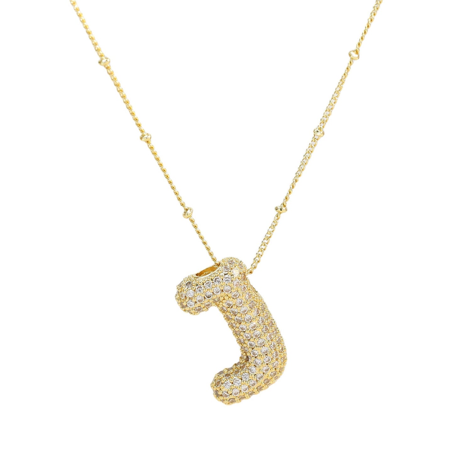 Stella Initial Spark Necklace - Letter hanger with sparkling stones | Becker’s Amsterdam