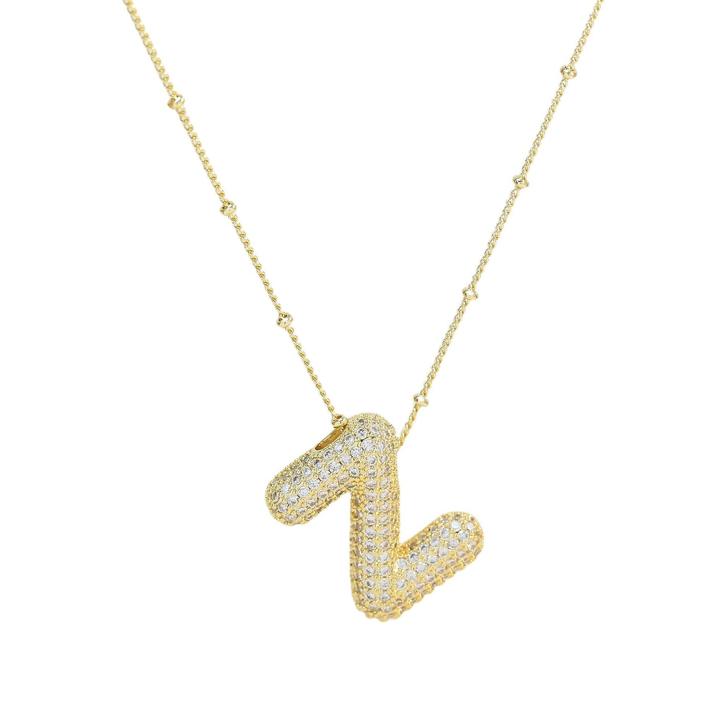 Stella Initial Spark Necklace - Letter hanger with sparkling stones | Becker’s Amsterdam