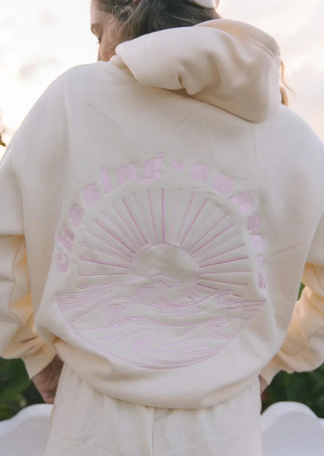 Tropical Dream Hoodie - Oversized Cotton Mix Hoodie With Tropical Back Print | Becker’s Amsterdam