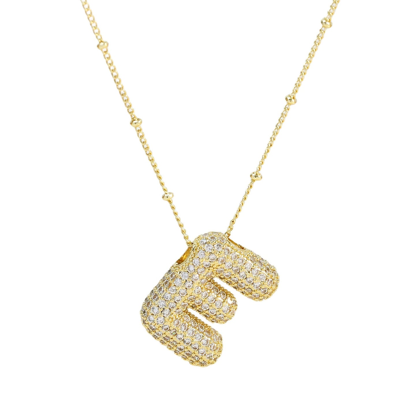 Stella Initial Spark Necklace - Letter hanger with sparkling stones | Becker’s Amsterdam