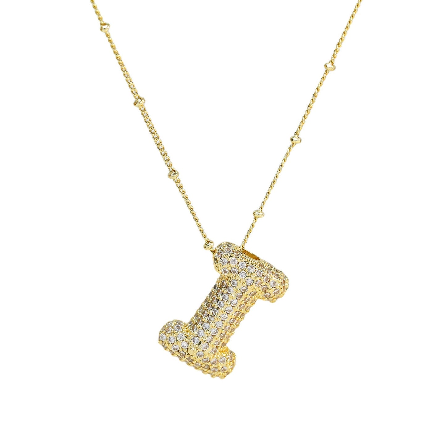 Stella Initial Spark Necklace - Letter hanger with sparkling stones | Becker’s Amsterdam