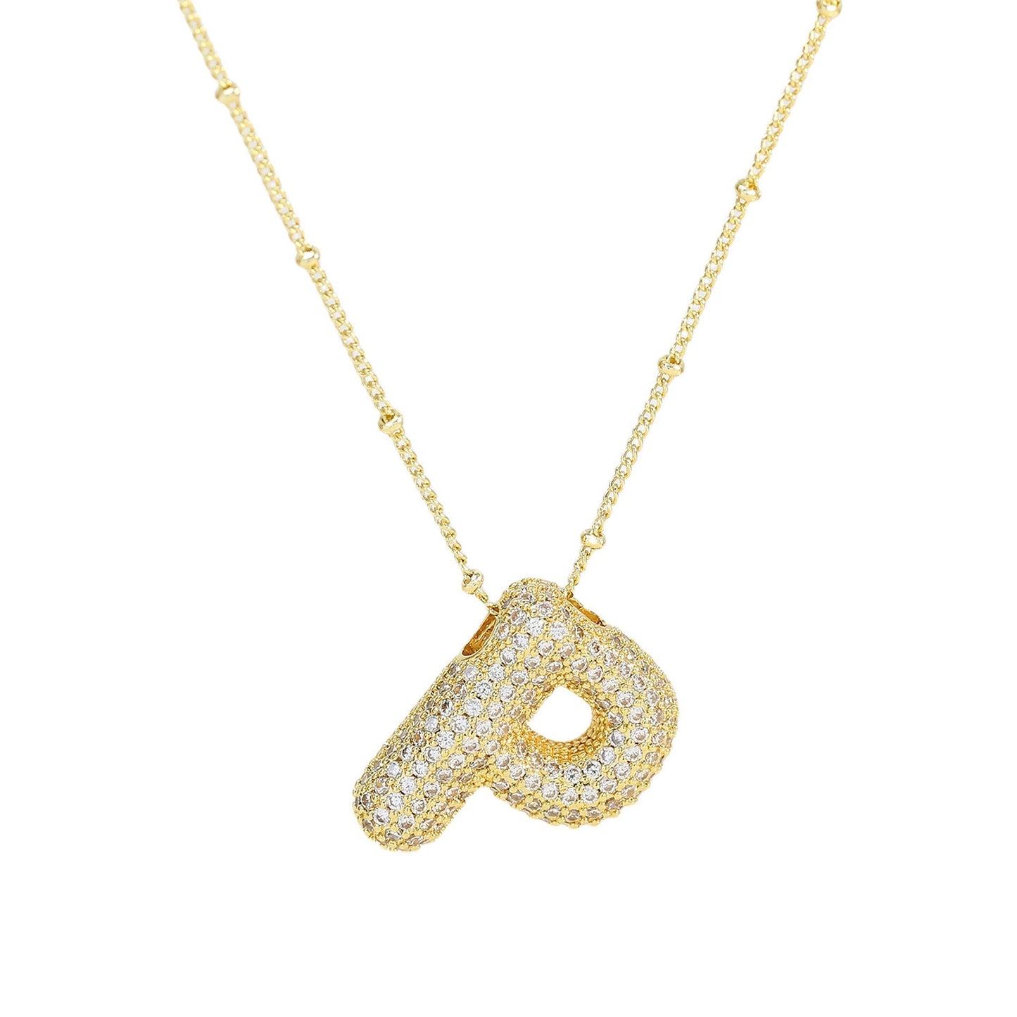 Stella Initial Spark Necklace - Letter hanger with sparkling stones | Becker’s Amsterdam