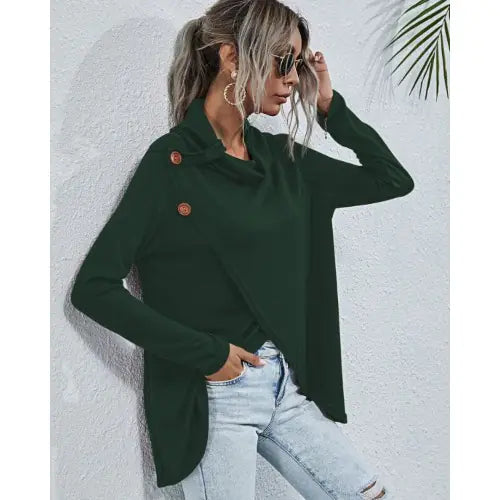 Becker's Amsterdam™ - Innsbruck Dames Sweater Met Zijwaartse Knoopsluiting