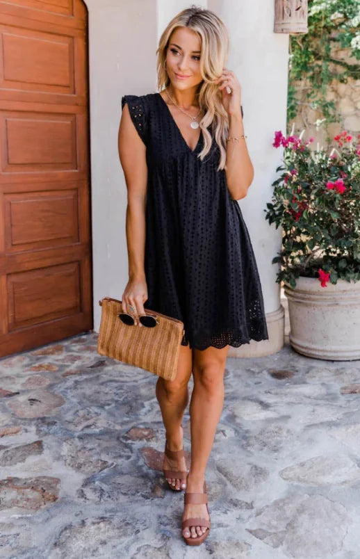 Samos summer dress - airy midi with floral print | Becker’s Amsterdam