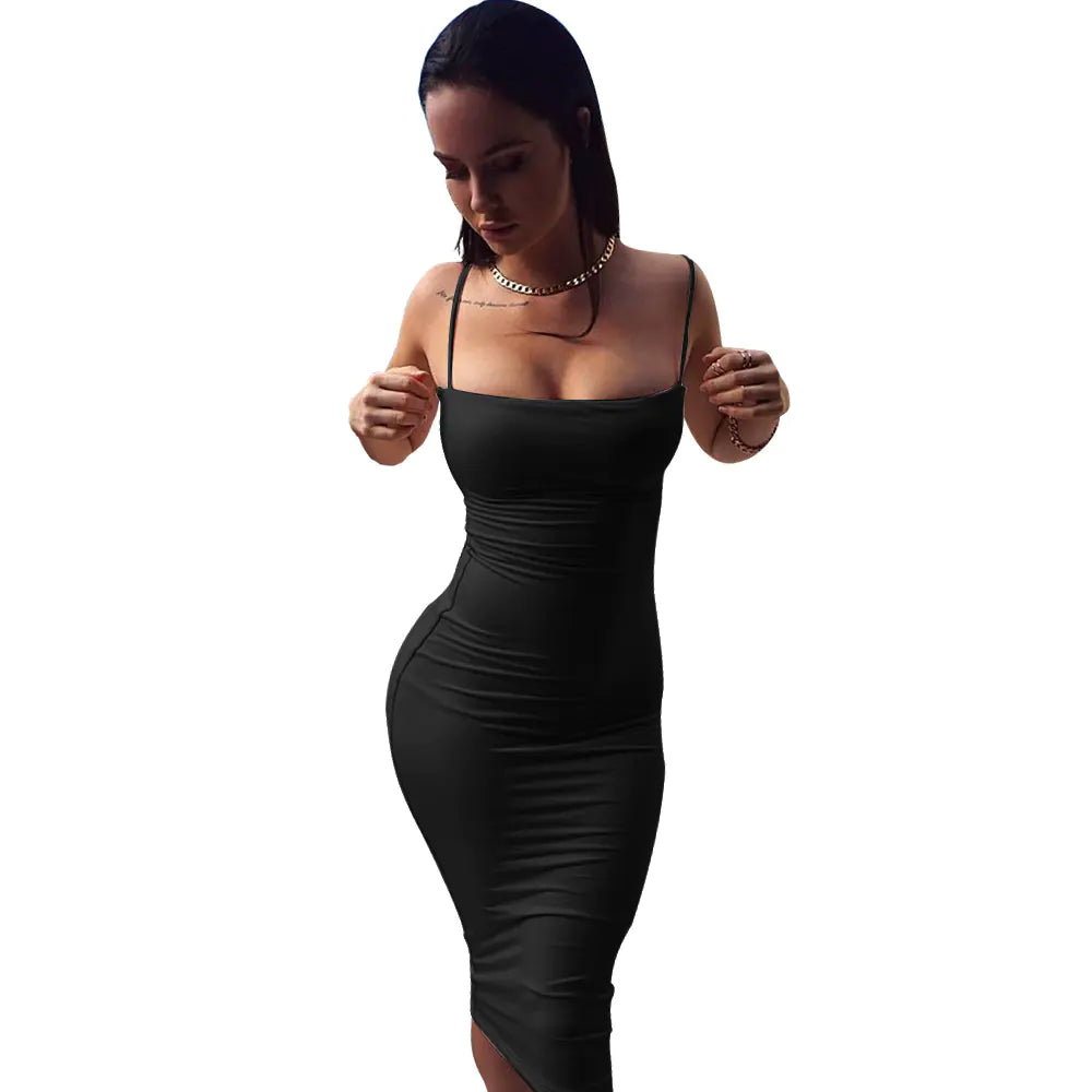 Venetie Strap Dress-Milk Silk Bandage & Strappy Night-out Dress | Becker’s Amsterdam