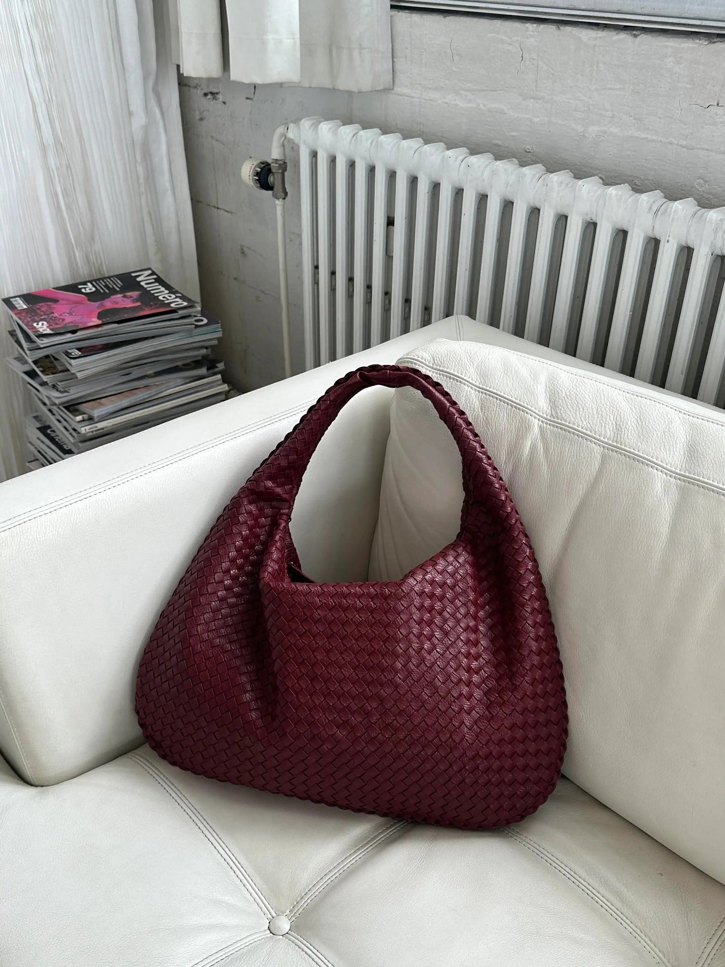 Becker's Amsterdam™ Woven Bordeaux Red Skulderveske - Woven Bordeaux Red Bag