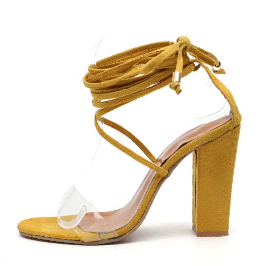 Becker's Amsterdam ™ - Milan high heels with straps, sequins and transparent design