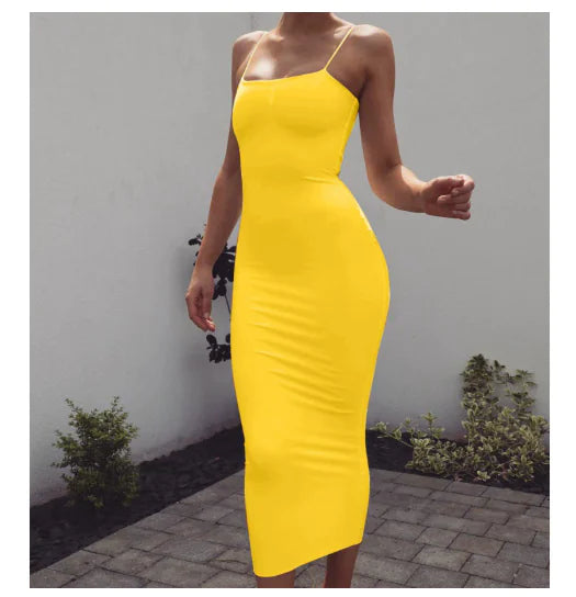 Venetie Strap Dress-Milk Silk Bandage & Strappy Night-out Dress | Becker’s Amsterdam