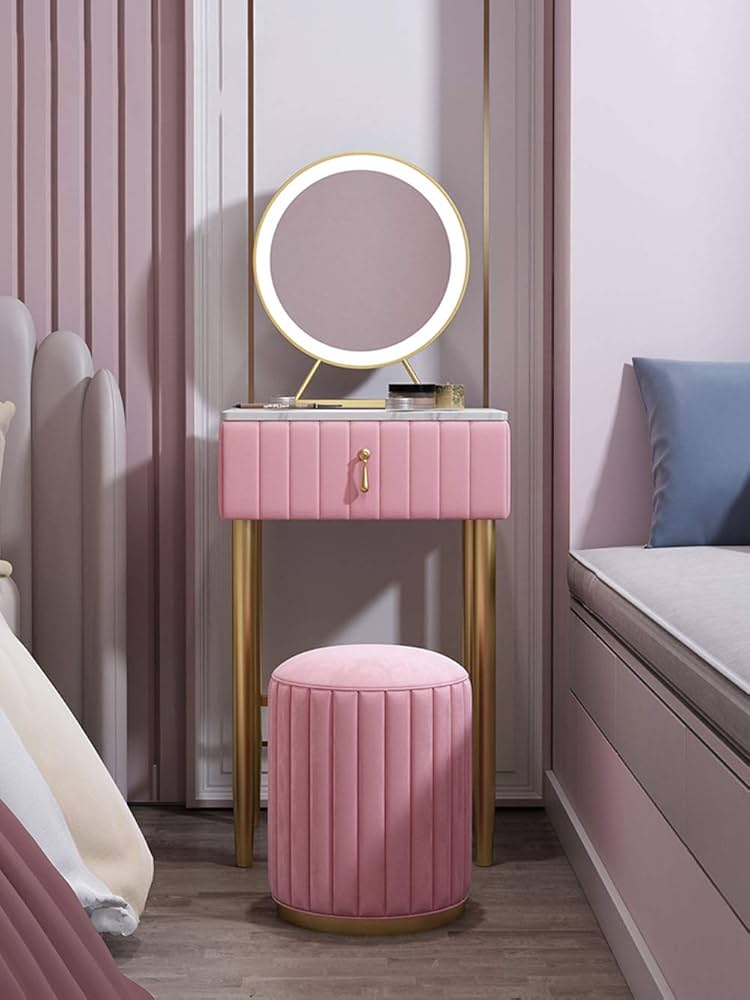 pink make up pouf