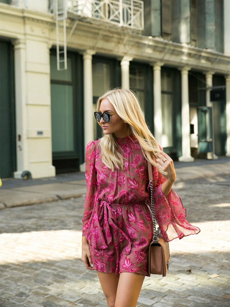 Flowy Dames Jurk met Borduurwerk – Open Rug & Transparante Mouwen | Becker’s Amsterdam