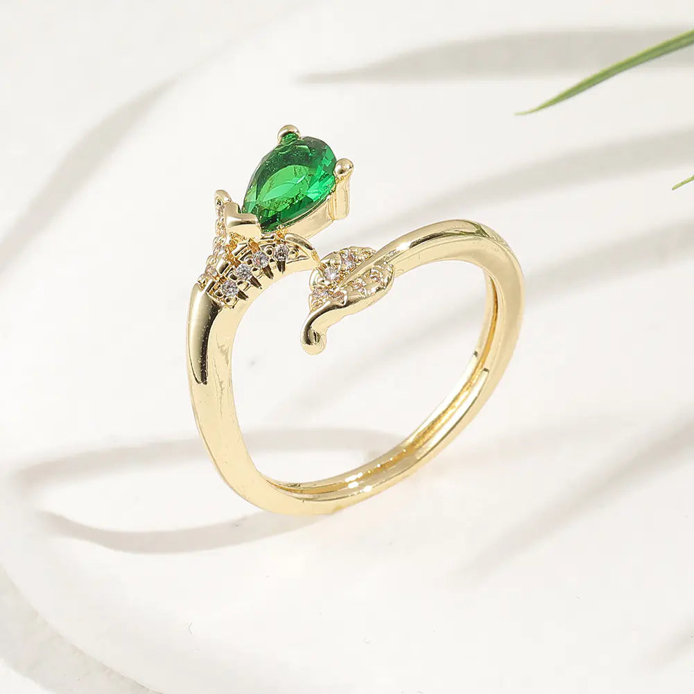 Becker's Amsterdam™- Ring Met Ingelegde Zirkonia's Omhuld Met Goud