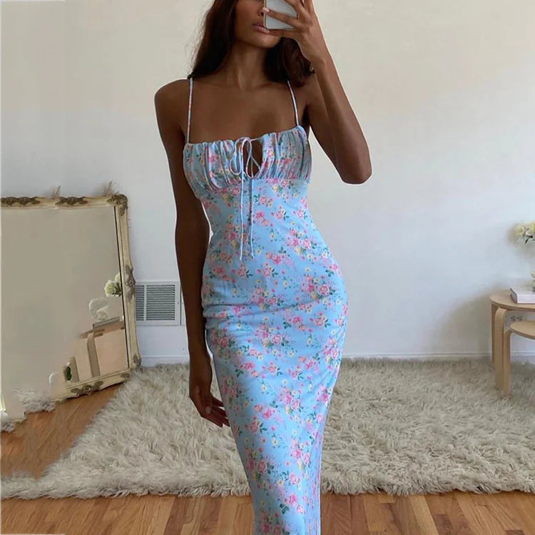 Abito elegante Puglia - Chiffon Midi con stampa floreale | Becker Amsterdam