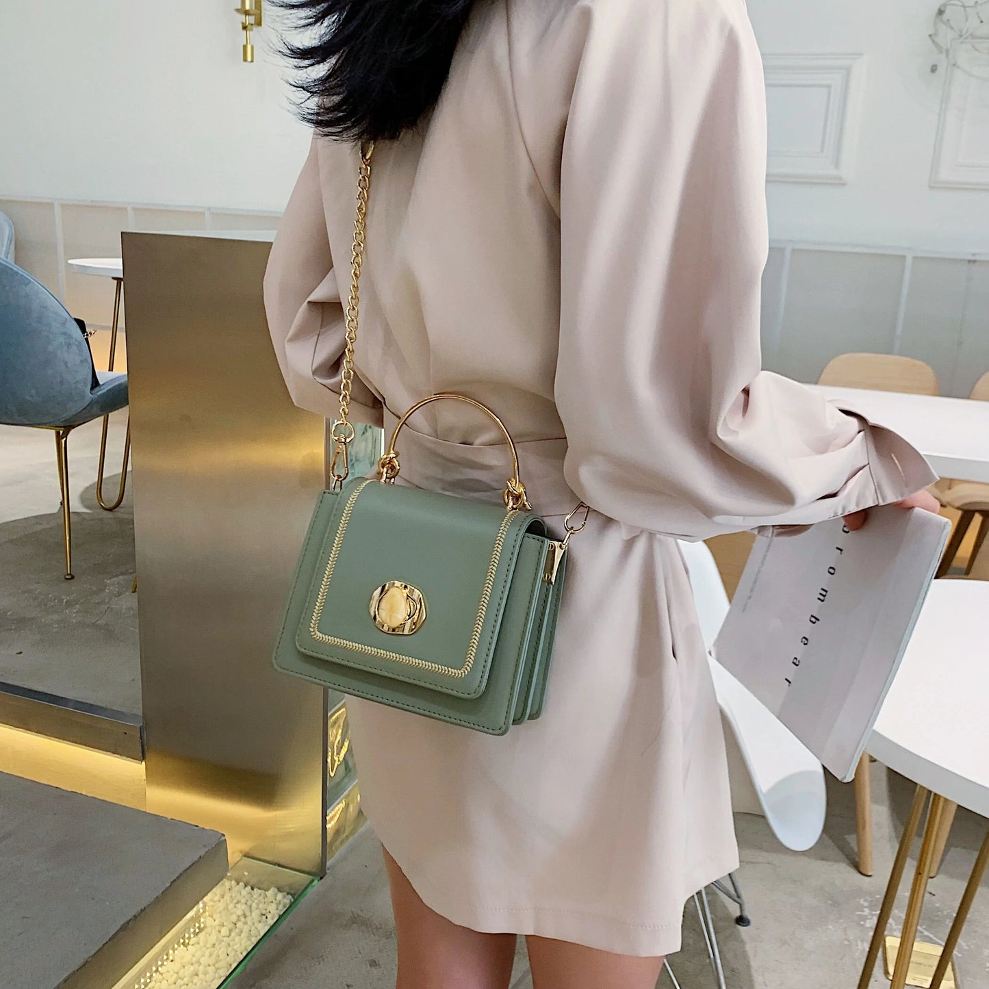 Becker's Amsterdam™ Stijvolle Groene Mini Crossbody Handtas Dames - Forest Green