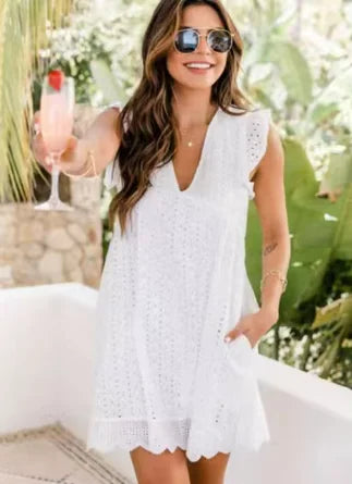Samos summer dress - airy midi with floral print | Becker’s Amsterdam