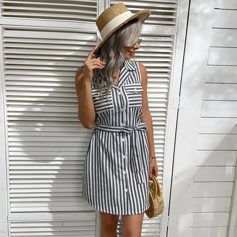 Becker's Amsterdam™ - Lissabon Stijlvolle Gestreepte Zebra Zomerjurk