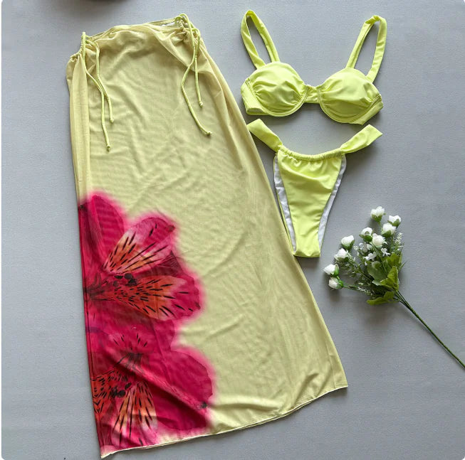 Becker's Amsterdam™ - Egmond tredelt bikinisett med skjørt