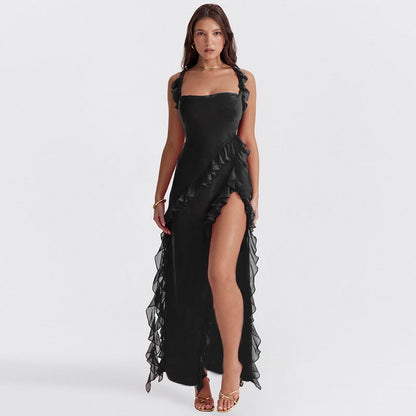Étoile Ruffle Chic Dress™ – Trendy Ruffle Maxi Dress Women | Becker's Amsterdam