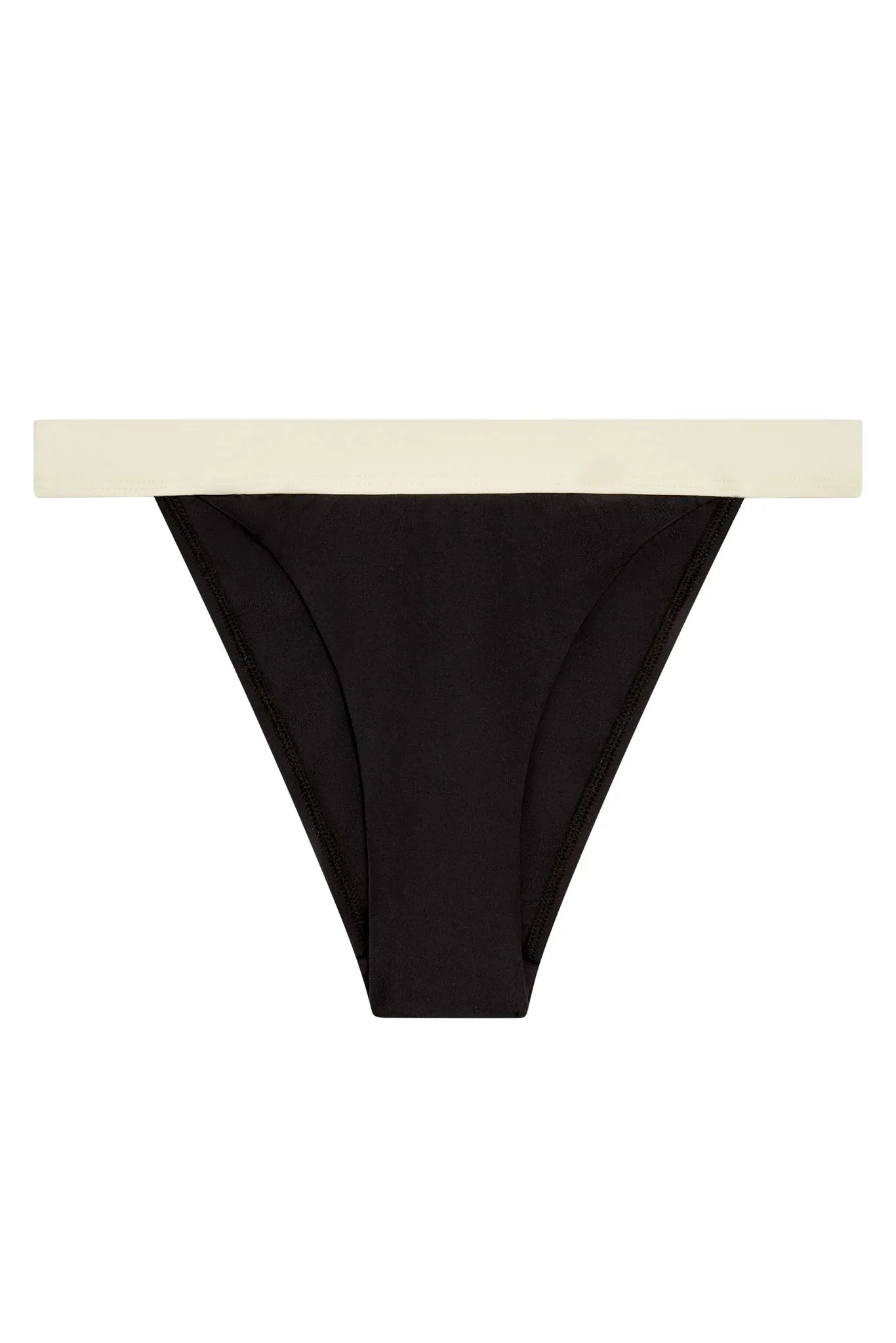 Mytilene Black-White Bikini Set – luxusní bikiny s kontrastními detaily a vysokým střihem | Beckerův Amsterdam