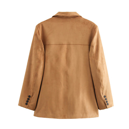 Elodie Kamelblazer – Eleganter Damenblazer in warmem Kamelton | Stilvoll &amp; Vielseitig