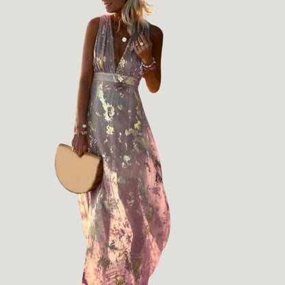 Stella Paillet dress - Flexible V -neck Mini with glitter decoration | Becker’s Amsterdam