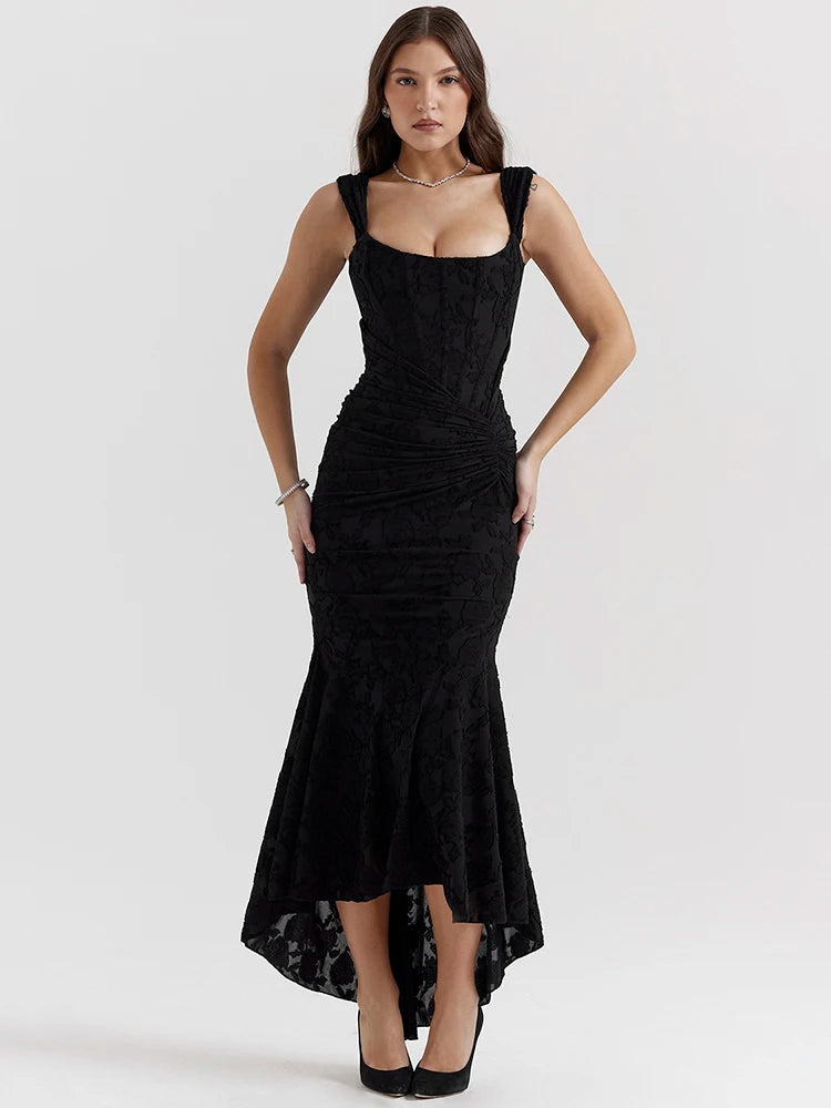 Suknia wieczorowa Belladonna Sera – luksusowa sukienka maxi z odkrytymi plecami i elegancką sylwetką