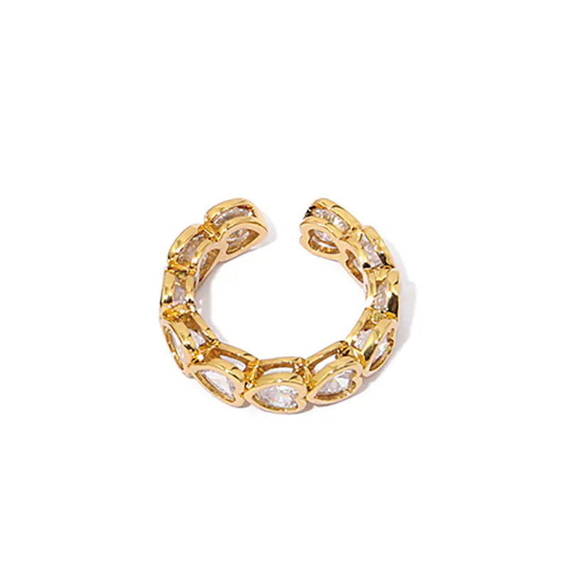 Becker's Amsterdam™ - hjerteformet ring 18 karat gullbelagt 