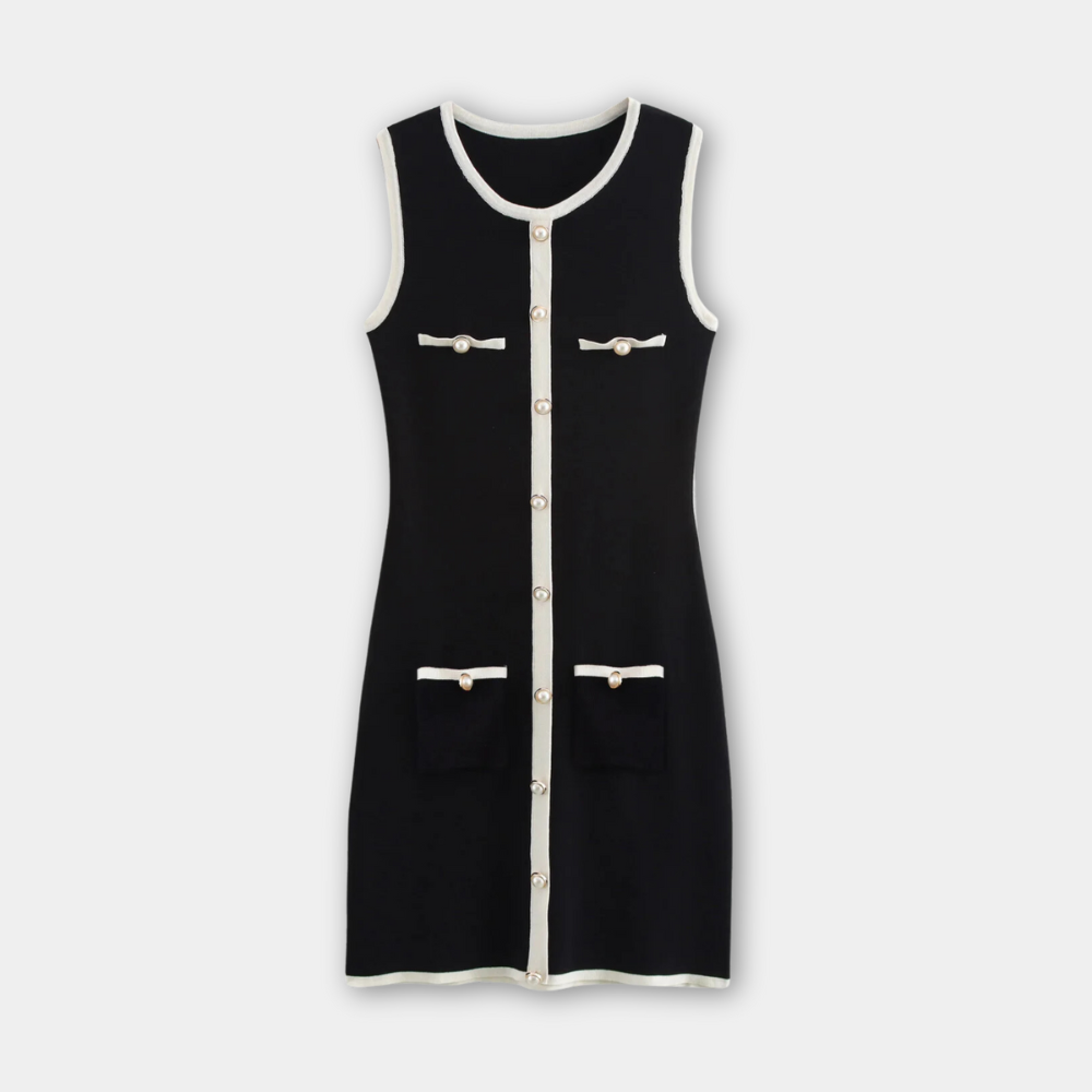 Ženska rebrasta pletena mini haljina – elegantna i sofisticirana | Beckerov Amsterdam
