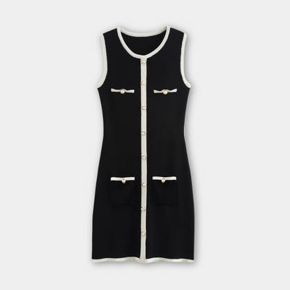 Ženska rebrasta pletena mini haljina – elegantna i sofisticirana | Beckerov Amsterdam