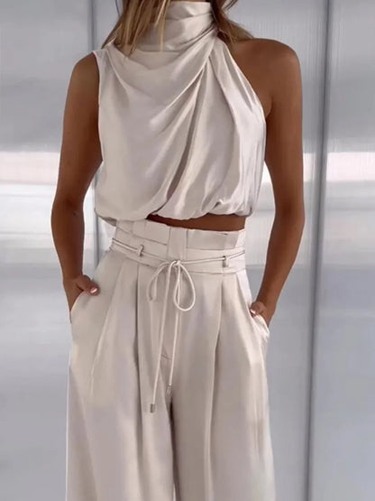 Urban Muse Co-ord™ – Trendy Women's Halter Top &amp; Wide-Leg Pants Set | Becker's Amsterdam