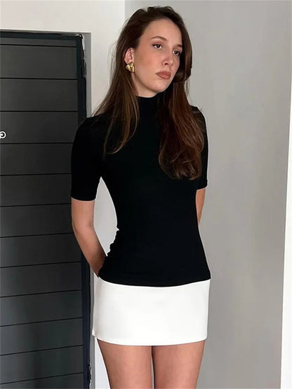 Margot Mini Dress – Strapless Mini Dress with Oversized Buttons – Elegant &amp; Trendy