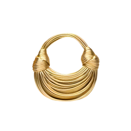 Carmedina Abendtasche – Skulpturale Metallic-Handtasche für Damen im Abend- und Resort-Stil