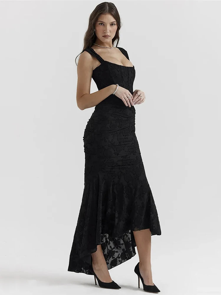 Suknia wieczorowa Belladonna Sera – luksusowa sukienka maxi z odkrytymi plecami i elegancką sylwetką