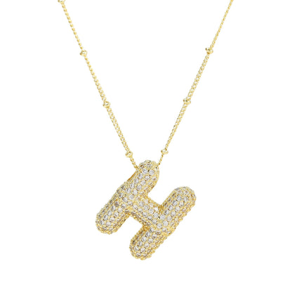 Stella Initial Spark Necklace - Letter hanger with sparkling stones | Becker’s Amsterdam