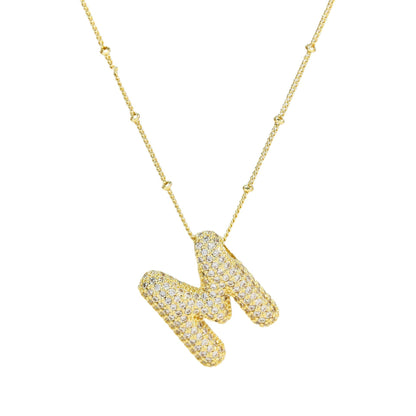 Stella Initial Spark Necklace - Letter hanger with sparkling stones | Becker’s Amsterdam