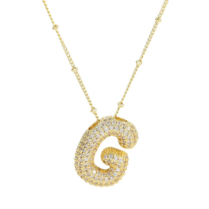 Stella Initial Spark Necklace - Letter hanger with sparkling stones | Becker’s Amsterdam