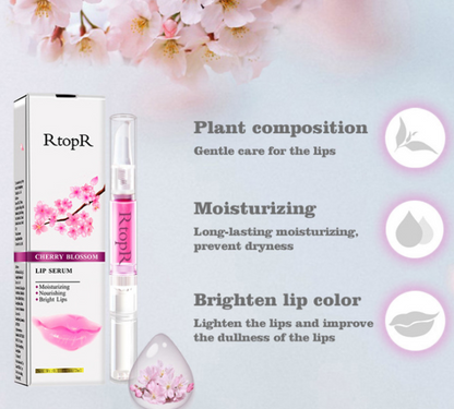 RtopR™ Korean Cherry Blossom Lip Serum for Hydration and Shine