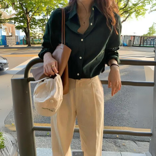 Seraphine Lumière -pusero – Luxury Satin Look -nappipusero naisille