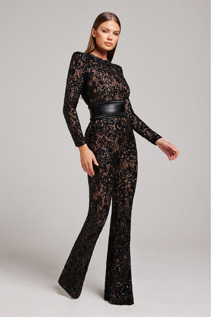 Valentina Lace & Sequin Jumpsuit - Elegant Long Sleeve Jumpsuit with a touch of Glamor | Becker’s Amsterdam