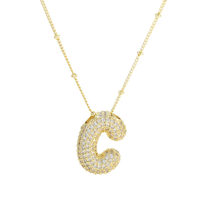 Stella Initial Spark Necklace - Letter hanger with sparkling stones | Becker’s Amsterdam
